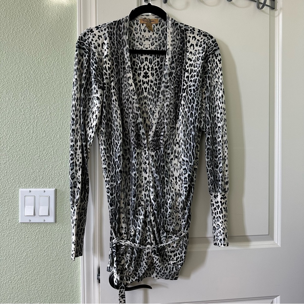 Roberto Cavalli @ H&M Y2K Leopard Cardigan S